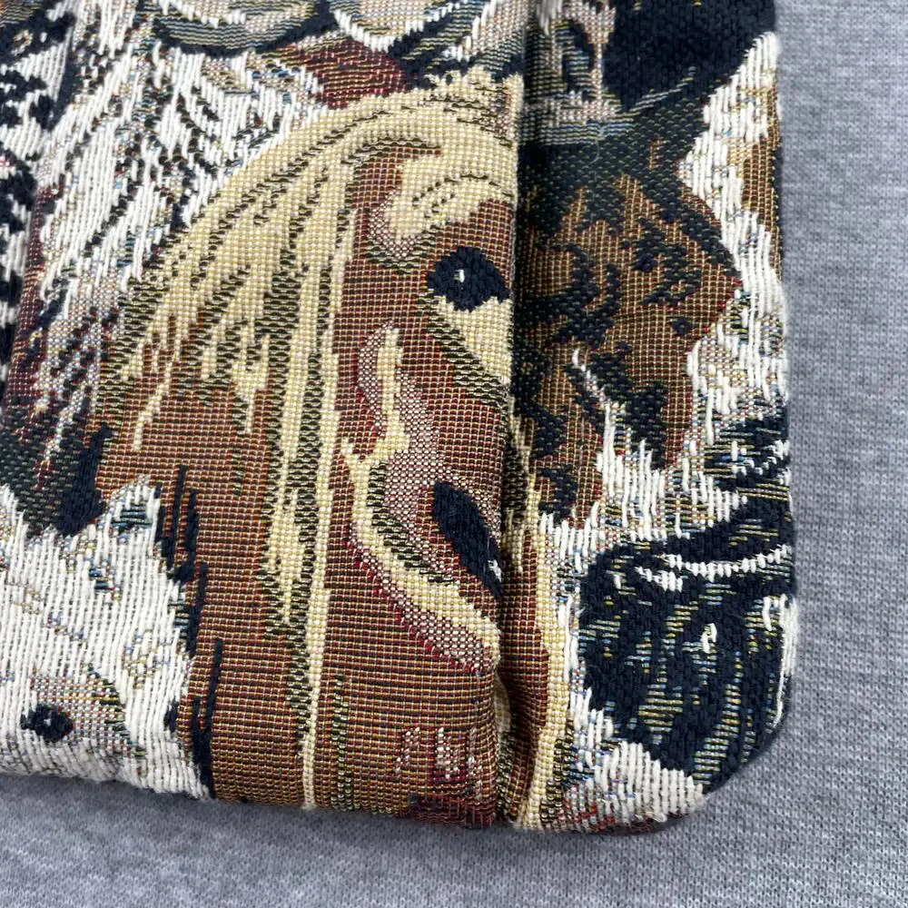 Vintage Dog Print Tapestry Bag Crossbody Purse Cottagecore Retro Pockets